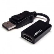 Accell DisplayPort till HDMI 1.4 adapter med ljud, 20-pin ha - 19-pin ho, 0,1m,