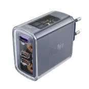 Acefast GaN Väggladdare A45 65W 2 x USB-C - Grå