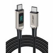 Acefast LCD USB-C till USB-C Kabel 100W 2m - Silver