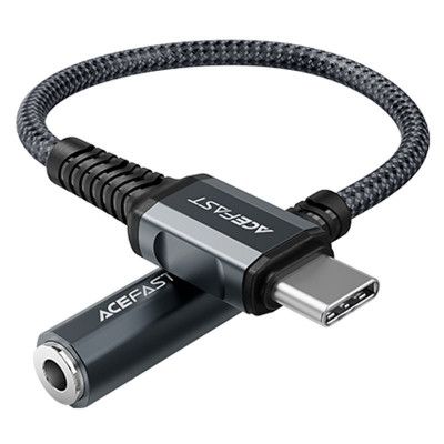 Acefast MFI Ljud USB-C Kabel 18cm - Grå