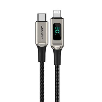 Acefast MFI Typ-C Till Lightning Kabel 30W 1.2m - Silver