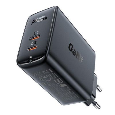 Acefast PD Väggladdare USB Typ-C 50W - Svart