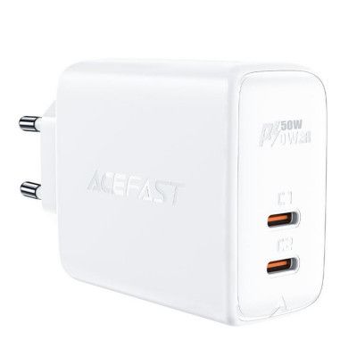 Acefast PD Väggladdare USB Typ-C 50W - Vit