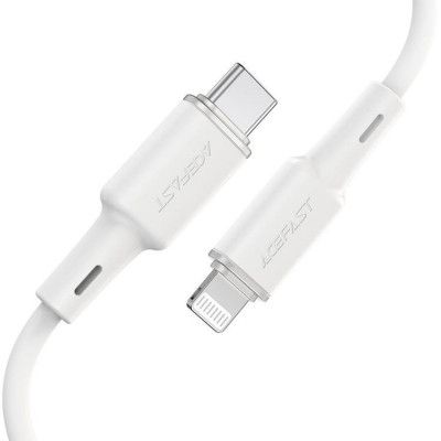 Acefast Silikon Typ-C Till Lightning 30W Kabel 1.2m - Vit