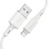 Acefast Silikon USB-A Till Lightning Kabel 1.2m - Vit