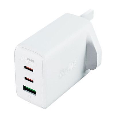 Acefast UK Väggladdare 65W 1xUSB Till 2xUSB-C - Vit