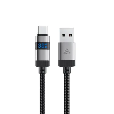 Acefast USB-A - USB-C 66W Kabel 1.2m Display 480Mb/s - Svart