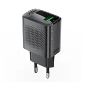 Acefast Väggladdare 18W A90 GaN USB-A QC - Svart