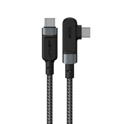 Acefast Vinklad USB-C Till USB-C Kabel 100W 2m - Grå