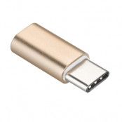 Adapter charger Micro USB / MicroUSB-C Guld