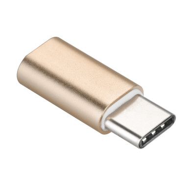Adapter charger Micro USB / MicroUSB-C Guld