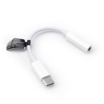 Adapter HF/ljud USB-C till Jack 3.5mm vit BOX