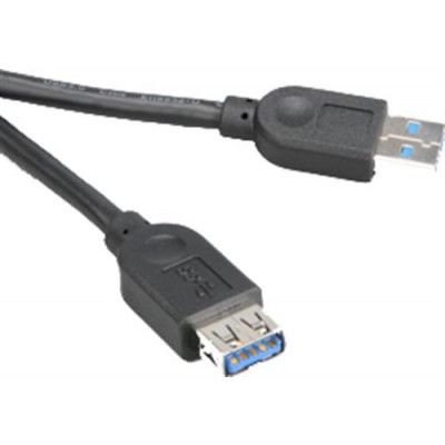 Akasa USB 3,0 kabel, Typ A hane - Typ A hona, 1,5m, svart