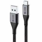 ALOGIC Ultra USB-A till USB-C kabel 30cm - Rymdgrå