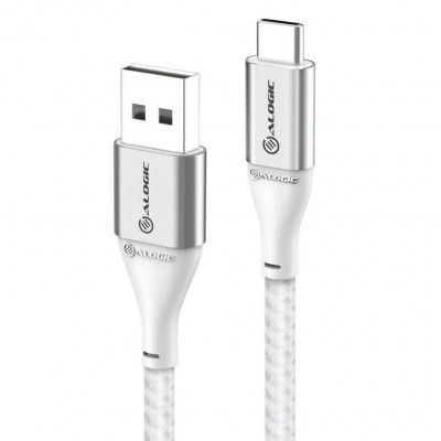 ALOGIC Ultra USB-A till USB-C kabel 3A / 480Mbps - Silver