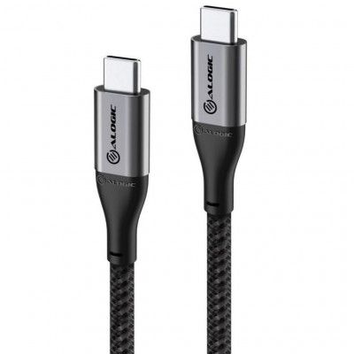 ALOGIC Ultra USB-C till USB-C Kabel 30cm 5A / 480Mbps - Rymdgrå