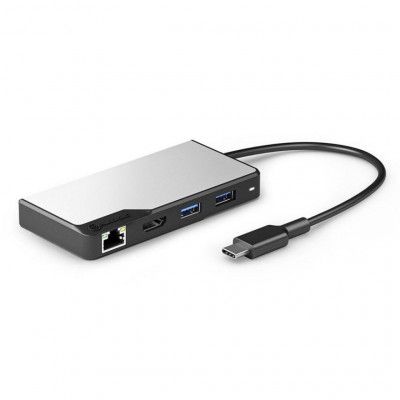 ALOGIC USB-C Fusion ALPHA 5-i-1-hubb HDMI, USB, Ethernet och PD - Rymdgrå