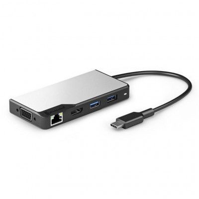 ALOGIC USB-C Fusion MAX 6-i-1-hubb HDMI, USB, Ethernet och PD ? Rymdgrå