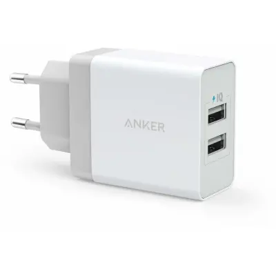 Anker PowerPort+ 2 QC 3.0 (inkl microUSB-kabel)
