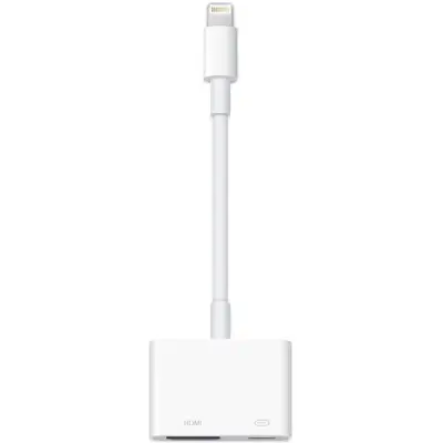 Apple, adapter, HDMI till lightning, vit