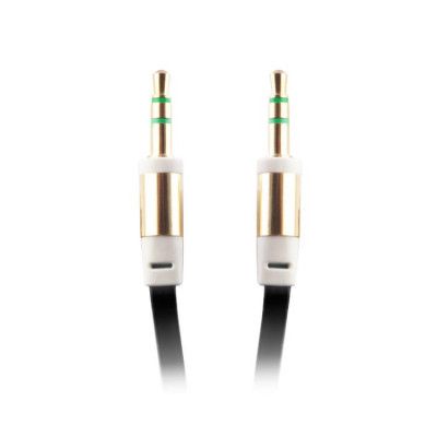 Audio kabel Jack 3.5mm Till Jack 3.5mm 1m Bulk - Svart