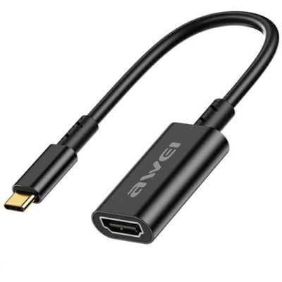 Awei USB-C Till HDMI Adapter 4k 30Hz - Svart