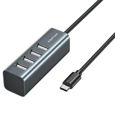 Awei USB-C till USB-A 4-Portar Hubb CL-122T - Svart