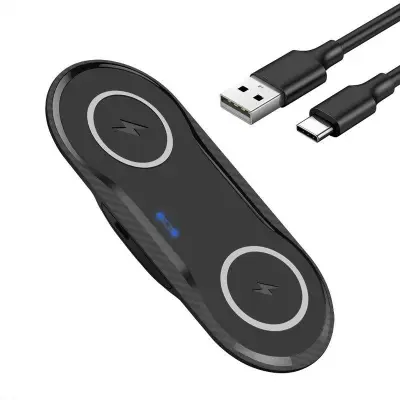 B552 2 i 1 Snabb Trådlös Laddare för Mobiltelefon / Hörlurar 20W