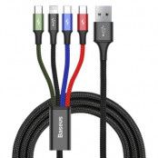 Baseus 2x Micro USB-C Lightning Kabel 1.2m - Svart