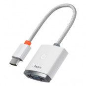 Baseus Adapter HDMI Till VGA Micro USB - Vit