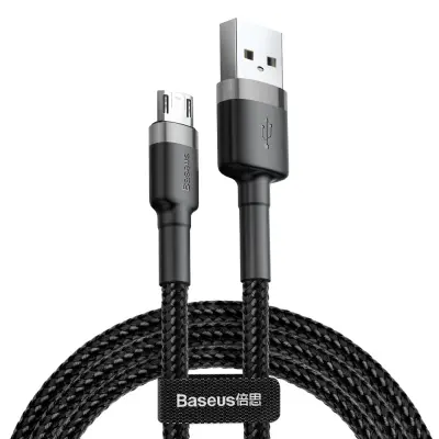 BASEUS Cafule USB-A till microUSB Kabel QC3.0 2.4A 1M svart-grå