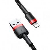 Baseus Cafule Lightning Kabel 200 cm Röd / Svart