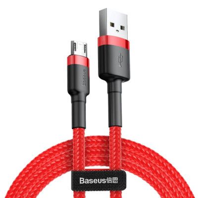 Baseus Cafule microUSB kabel QC3.0 1.5A 2M Röd
