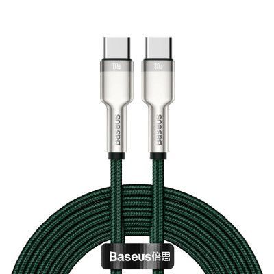 Baseus Cafule USB-C till USB-C kabel 100W 2m - Grön