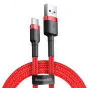 Baseus Cafule USB-A till USB-C 3A Kabel 0.5M - Röd