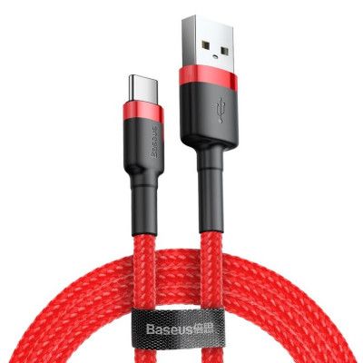 Baseus Cafule USB-C till USB-A kabel 3A 0.5M - Röd