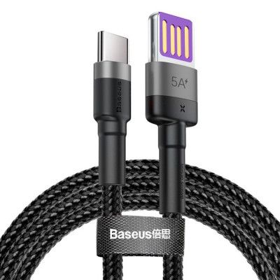 Baseus Cafule USB-C till USB-A kabel 40W 1m - Svart/Grå