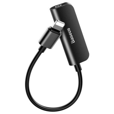 Baseus Converter L50 Adapter lightning - lightning 3,5 mm Svart