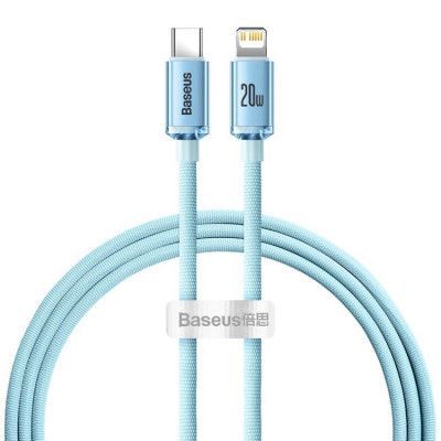 Baseus Crystal Shine USB-C till Lightning kabel 20W 1.2m - Blå