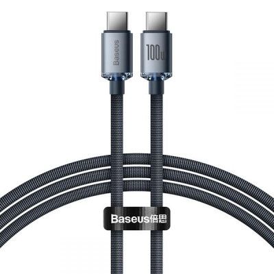 Baseus Crystal Shine USB-C Kabel PD 100W/3A 120cm - Svart