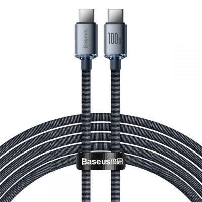 Baseus Crystal Shine USB-C Kabel PD 100W/3A 200cm - Svart