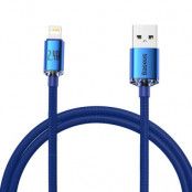 Baseus Crystal USB Type A Till Lightning Kabel 1.2m - Blå