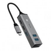 Baseus D0G Adapter Typ-C To Usb 5In1 Gray