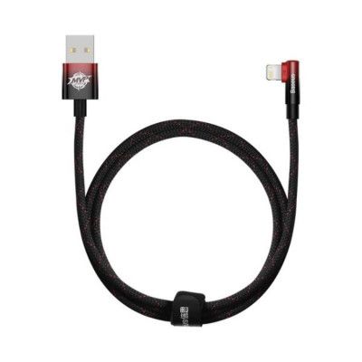Baseus Elbow USB-A till Lightning kabel 1m - Svart/Röd