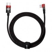 Baseus Elbow USB Typ-C Till Typ-C 100W Kabel 2M - Röd