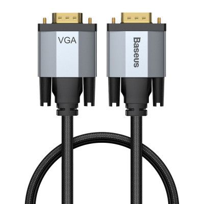 Baseus Enjoyment Series VGA MaleVGA Male Adapter Kabel 1m Grå