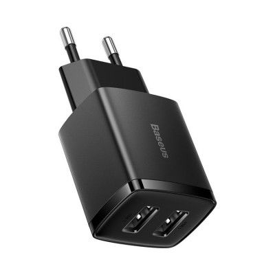 Baseus EU Compact Väggladdare USB 10.5W - Svart