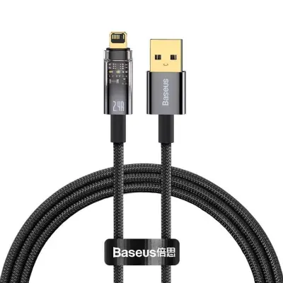 Baseus Explorer USB-A till Lightning kabel 1m - Svart