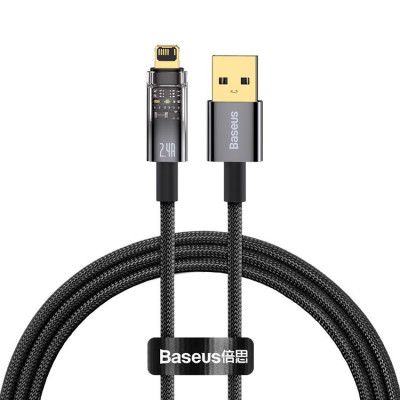 Baseus Explorer USB Till Lightning Kabel 1 m - Svart