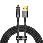 Baseus Explorer USB Till Lightning Kabel 2 m - Svart